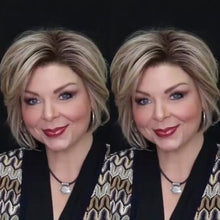 将图片加载到图库查看器,Fashion gorgeous gold BOB wig(Hair root black)