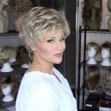 将图片加载到图库查看器,Personality sand gold short wig (Hair root black)