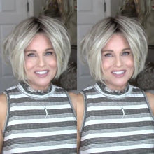 将图片加载到图库查看器,Light gold BOB wig (Hair root black)