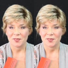 将图片加载到图库查看器,Gold short roll wig(Hair root black)