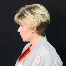 将图片加载到图库查看器,Gold short roll wig(Hair root black)