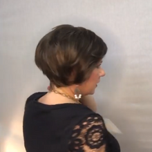 将图片加载到图库查看器,Casual black short wig