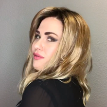 将图片加载到图库查看器,Romantic gold medium long micro volume wig