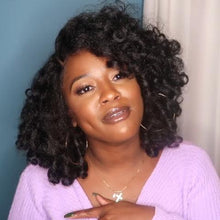 将图片加载到图库查看器,Popular black shoulder wool roll wig