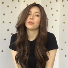 将图片加载到图库查看器,Romantic fashion cold brown long wave wig
