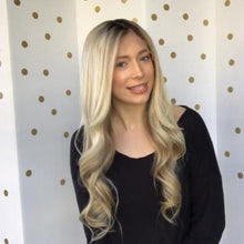 将图片加载到图库查看器,Romantic fashion gold grow up wave wig(Hair root black)