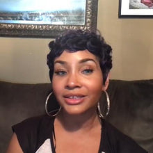 将图片加载到图库查看器,Fashion black ultra short volume wig