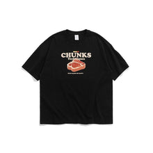 将图片加载到图库查看器,Personality spoof meat block food short-sleeved T-shirt