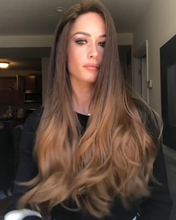 将图片加载到图库查看器,Brown gradient curly wig