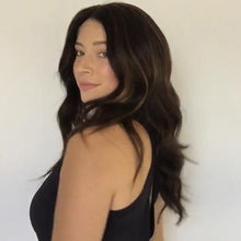 将图片加载到图库查看器,Stylish personality black long wave wig