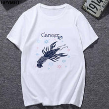 将图片加载到图库查看器,Classic 12 constellation printed white T-shirt