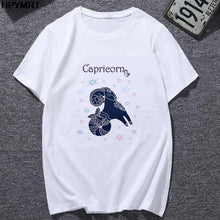 将图片加载到图库查看器,Classic 12 constellation printed white T-shirt