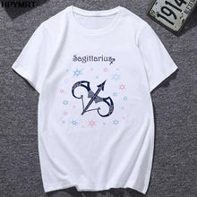 将图片加载到图库查看器,Classic 12 constellation printed white T-shirt