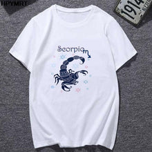 将图片加载到图库查看器,Classic 12 constellation printed white T-shirt