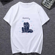 将图片加载到图库查看器,Classic 12 constellation printed white T-shirt