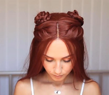 将图片加载到图库查看器,Orange Straight Long Wig