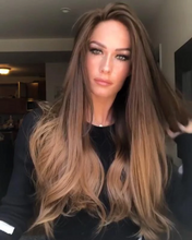 将图片加载到图库查看器,Brown gradient curly wig