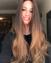 将图片加载到图库查看器,Brown gradient curly wig