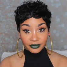 将图片加载到图库查看器,Romantic sweet extreme black short roll wig