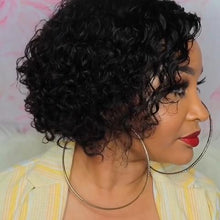 将图片加载到图库查看器,Romantic sweet extreme black BOB corn roll wig