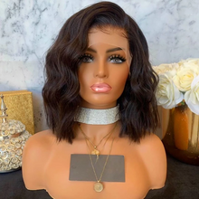 将图片加载到图库查看器,Brown wavy short wig