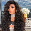 将图片加载到图库查看器,Black long curly wig
