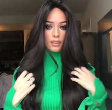 将图片加载到图库查看器,Kyller Long black wave wig