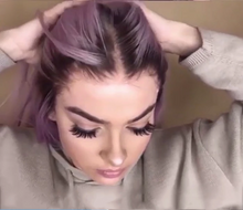 将图片加载到图库查看器,Luxury lavender purple wig