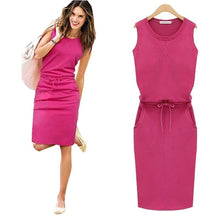 将图片加载到图库查看器,2020 summer ladies slim sleeveless sexy casual dress - 1203