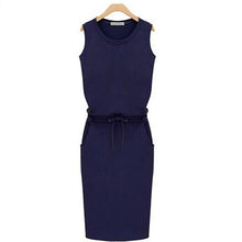将图片加载到图库查看器,2020 summer ladies slim sleeveless sexy casual dress - 1203