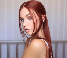 将图片加载到图库查看器,Orange Straight Long Wig