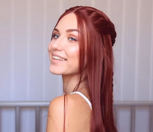 将图片加载到图库查看器,Orange Straight Long Wig