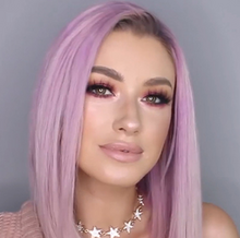 将图片加载到图库查看器,Light purple short straight hair wig