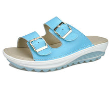 将图片加载到图库查看器,Casual women's sandals leather summer flats - 1203
