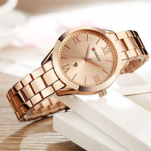 将图片加载到图库查看器,Golden Ladies Women's Bracelet Steel Watch - 1203
