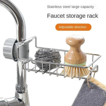 将图片加载到图库查看器,Kitchen Faucet Sponge Holder Stainless Steel Drainer Hanging Shelf Soap - 1203