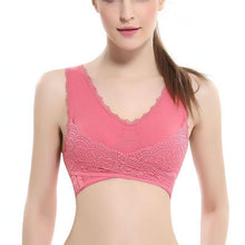 将图片加载到图库查看器,BustLift™ Wireless Front Cross Buckle Lace Lift Bra - GenieMania Fr