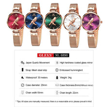 将图片加载到图库查看器,Luxury brand rose gold stainless steel mesh ladies watch - 1203