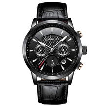 将图片加载到图库查看器,Men's Fashion Sport Date Quartz Watch Leather Strap Waterproof Wrist Watches - 1203