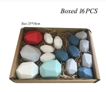 将图片加载到图库查看器,WOOD ROCK SET BALANCING BLOCKS NATURAL WOOD TOY