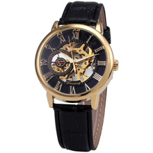 将图片加载到图库查看器,Skeleton Watch Golden Dial Business Quartz Wrist Watches - 1203
