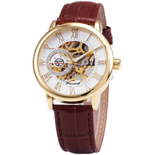 将图片加载到图库查看器,Skeleton Watch Golden Dial Business Quartz Wrist Watches - 1203