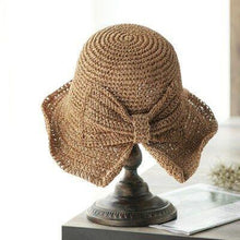 将图片加载到图库查看器,Summer beach bow ladies sun hat - 1203