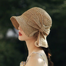 将图片加载到图库查看器,Summer beach bow ladies sun hat - 1203