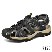 将图片加载到图库查看器,Summer men's leather breathable beach sandals - 1203