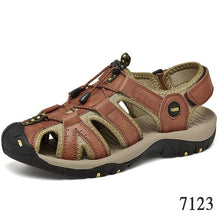 将图片加载到图库查看器,Summer men's leather breathable beach sandals - 1203