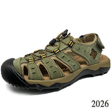 将图片加载到图库查看器,Summer men's leather breathable beach sandals - 1203