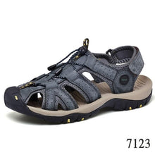 将图片加载到图库查看器,Summer men's leather breathable beach sandals - 1203