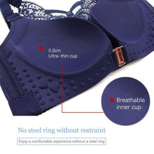 将图片加载到图库查看器,Butterfly Embroidery Front Closure Wireless Bra