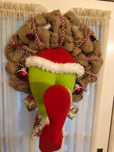 将图片加载到图库查看器,How the Grinch Stole Christmas Burlap Wreath🎄🎄